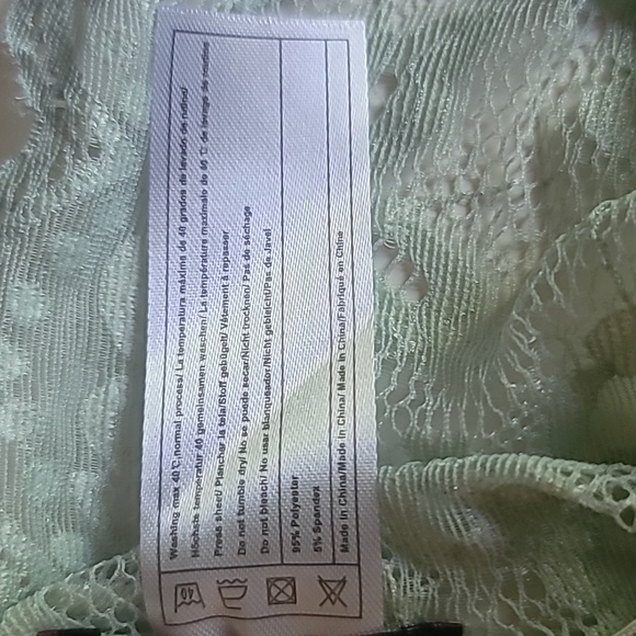 ADOME Women's Mint Green 2-Piece Sexy Bralette and Thong Lingerie Set, Size XXL - Picture 4 of 11